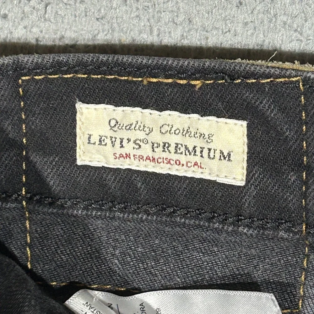 Levi's 512 Jeans Mens 31x30 Black Slim Fit Stretch Preowned #3282